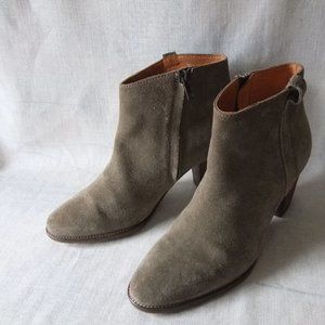 Madewell 1937 beige suede ankle boots size 8